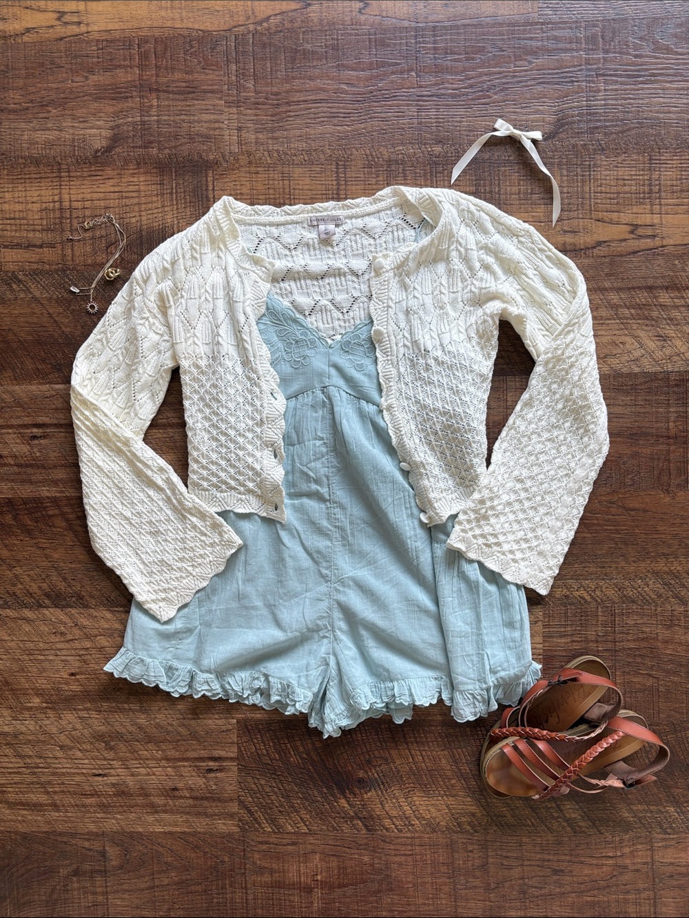 Sincerely Jules Cream Crochet Knit Cardigan